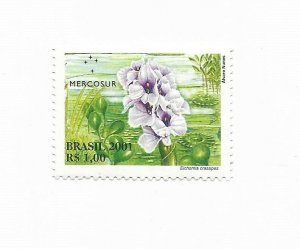 BRAZIL BRASIL 2001 MERCOSUR FLOWERS FLORA MNH MI 3216