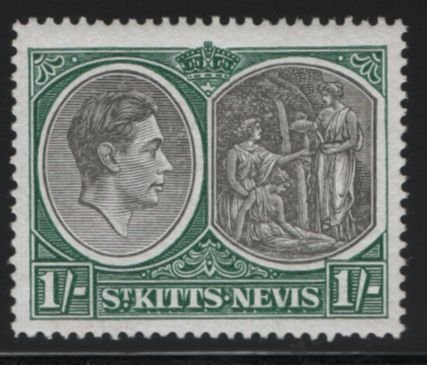 St Kitts Nevis 1938-48 MH Sc 86 1sh KGVI, Medicinal spring