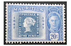 BRITISH MAURITIUS STAMP. YEAR 1948. SCOTT # 227. UNUSED