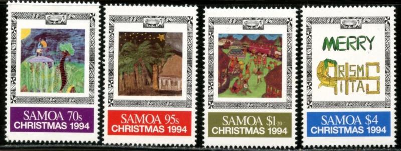 SAMOA Sc#862-865 1994 Christmas Issue Complete Set OG MNH