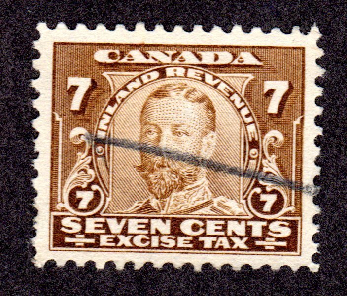 CANADA  Revenue Stamp  Excise Tax  # FX4  used  Lot 200546 -01