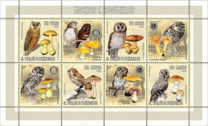 S. TOME & PRINCIPE 2006 - Owls & Mushrooms (& Rotary/Lions) 4v 