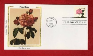 ZAYIX - 1995 US Colorano FDC 2492 - Flower - 32c Pink Rose