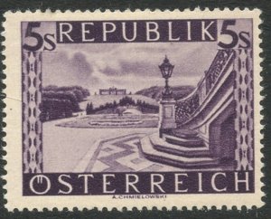 AUSTRIA Sc#515 1948 5s Violet Scenic Top Value OG Mint NH