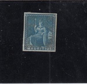 MAURITIUS LOT KKMK 667755 # 8 VF-MLH BLUE BRITANNIA