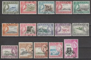 BRITISH VIRGIN ISLANDS 1964/68 SG 178/192 USED