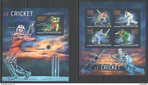 2013 Central Africa Sport Le Cricket Stars Kb+Bl ** Ca707