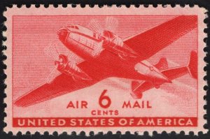 US# C25 6c Carmine Transport Plane MINT NH SCV $0.30