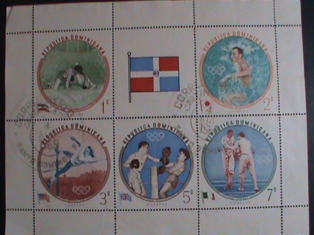 DOMINICA STAMP:1960 SC#525-9:17TH OLYMPIC GAMES ROME  STAMPS USED S/S SHEET