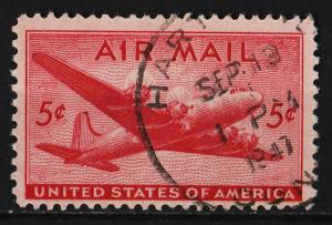 USA 1946 Air Mail / DC4 SkyMaster $05 (1/1) USED