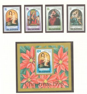 St. Lucia #409-413 Mint (NH) Single (Complete Set) (Art)