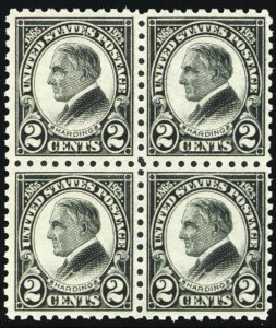 612, Mint VF NH Block of Four Stamps CV $130 ** Stuart Katz