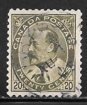Canada 94: 20c King Edward VII, used, F-VF