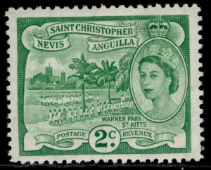 ST CHRISTOPHER, NEVIS & ANGUILLA QEII SG108a, 2c yellow-green, M MINT.