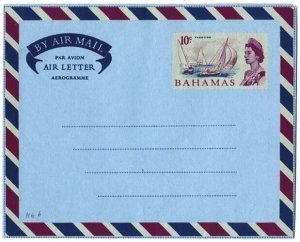 Bahamas 1967 QE 10c Yachting aerogramme HG6, fine mint, ship theme, nice addit