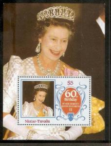 Tuvalu - Niutao 1986 Royal Queen Elizabeth Birth Day Sc 48 M/s Perforated MNH...