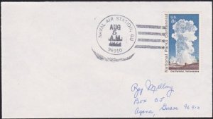 GUAM 1972 local cover NAVAL AIR STATION GU duplex pmk......................B2552