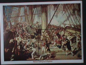 ST.CHRISTOPHER-NEVIS-ANGILLA- SC#401-175TH ANNIV: DEATH OF NELSON. MNH S/S VF