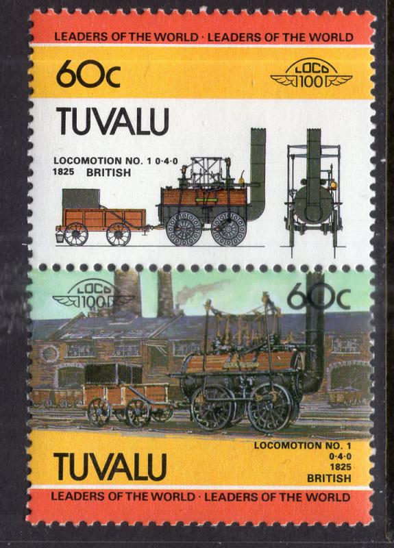 Tuvalu 244 Trains MNH VF