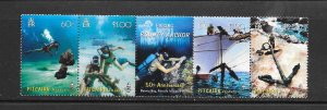 PITCAIRN ISLANDS #648  RAISING THE BOUNTY ANCHOR   MNH