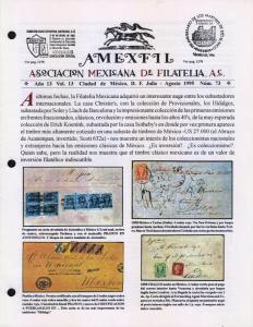 G)1995 MEXICO, AMEXFIL MAGAZINE, SPECIALIZED IN MEXICAN STAM