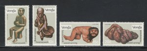 South Africa - Venda 1980 Wood Carvings Scott # 24 - 27 MNH