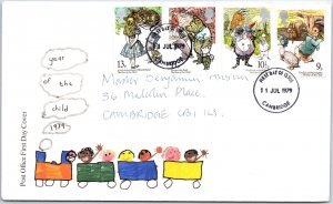 GREAT BRITAIN FIRST DAY COVER YEAR OF THE CHILD (4) CAMBRIDGE CANCEL 1979