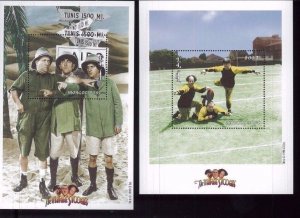 THREE STOOGES Souvenir Sheet Set x3 - MONGOLIA #2338 -40 MNH E22