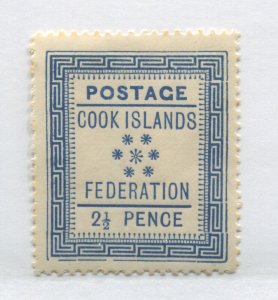 Cook Islands 1892 2  1/2d  mint o.g. hinged