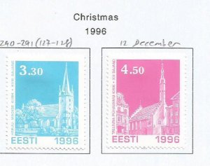 ESTONIA - 1996 - Christmas - Perf 2v Set - Mint Lightly Hinged