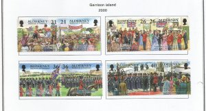 ALDERNEY - 2000 - Garrison Island - Perf 8v Set - Mint Lightly Hinged