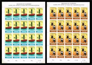 1979 - Europe CEPT Sheet Great Britain-Guernsey Mi.189-190 - 2 sheets of 20 s...
