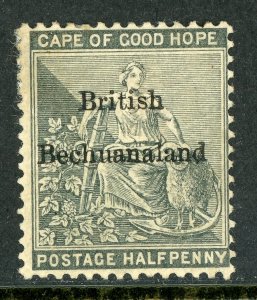 Bechuanaland  1886 British Colony QV ½p Gray Black SG #4 Mint A830