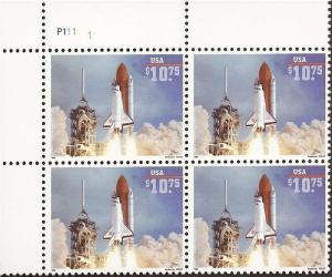 US Stamp 1995 Space Shuttle Endeavor Plate Block of 4 Stamps NH #2544A