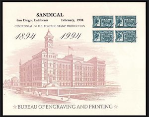 1994 SANDICAL San Diego BEP SC140 souvenir card SCCS: B-181 mint
