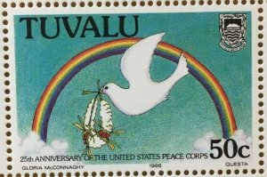 FULL SHEET Tuvalu 1986 - Peace Corps - Sheet of 40 Stamps - Scott #362 - MNH