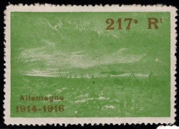 1914 WW One France Delandre Poster Stamp Glory To Belgium November 19, 1916