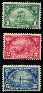 #614-616 MNH FVF+ Set of 3 1924 Huguenot-Walloon ⭐⭐⭐⭐⭐
