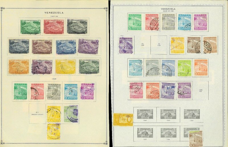 Venezuela 1941-1960 M & U Hinged on Remaindered Minkus & Scott Pages