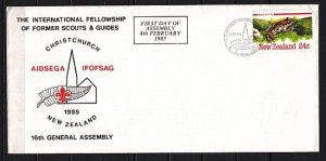 New Zealand, 04/FEB/85, Christchurch Scout cancel on Long Envelope. ^