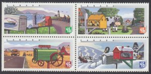 Canada - #1852a Rural Mail Boxes Se-tenant Block of Four - MNH