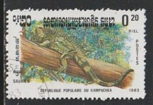 1983 Cambodia - Sc 420 - used VF - 1 single - Reptiles