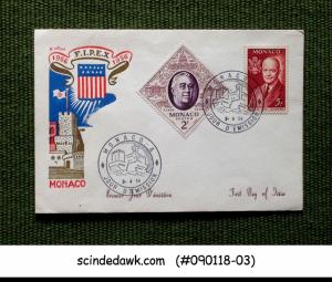 MONACO - 1956 F.I.P.E.X. STAMPS EXHBITION NEW YORK - 2V - FDC