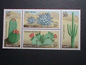 ​UNITED STATES-1981-SC#1942-5  LOVELY CACTUS -MNH BLOCK VERY FINE
