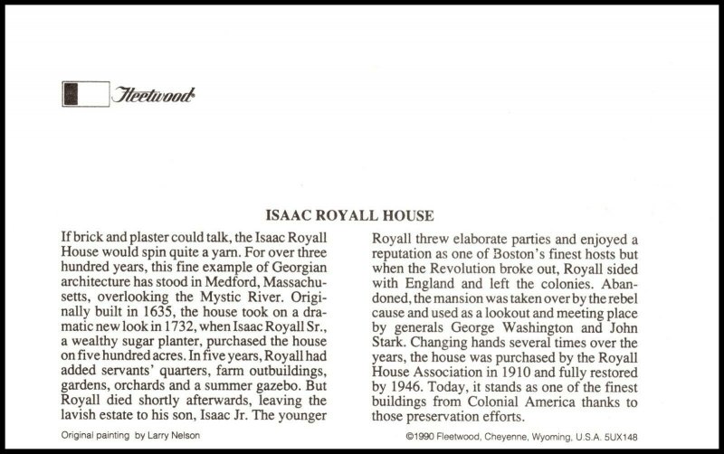 Scott UX148 15 Cents Isaac Royal House Fleetwood FDC Unaddressed