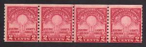 656 Mint,OG,NH... Line Pair Strip of 4... SCV $152.00