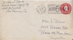 United States A.P.O.'s 2c Washington Circular Die Envelope Overprinted Air 6c...