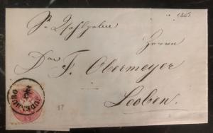 1865 Judenburg Austria Stampless Letter Cover To Leoben