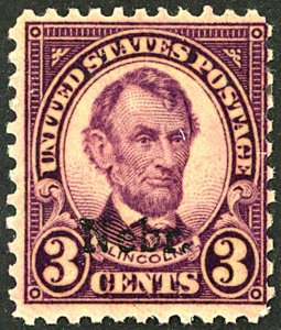 U.S. #672 MINT OG LH