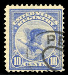 United States, Registration Stamps #F1 Cat$14, 1911 10c ultramarine, used